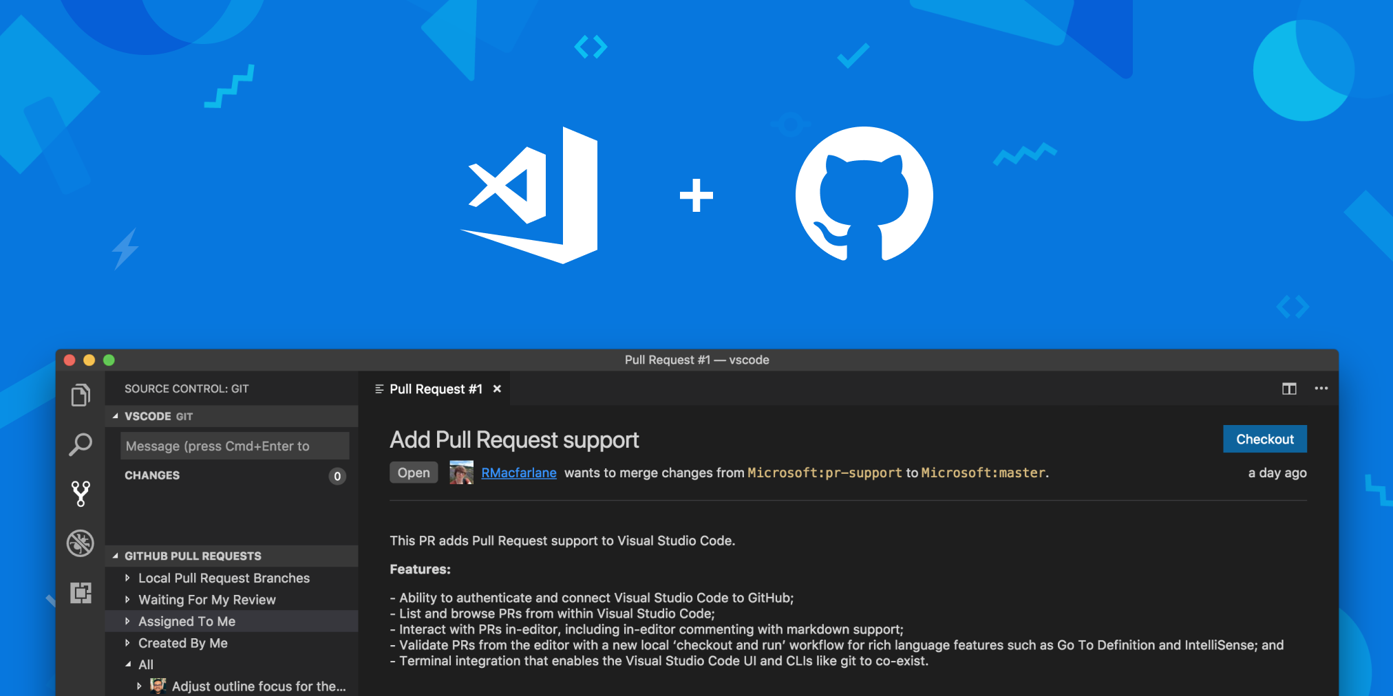 add remote link to visual studio code github