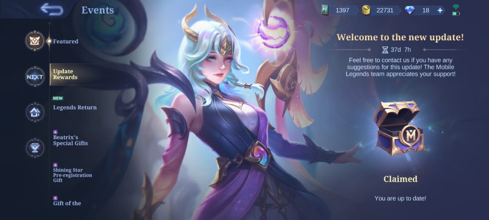 Mobile Legends cannot Update Claim Update Prize 2023
