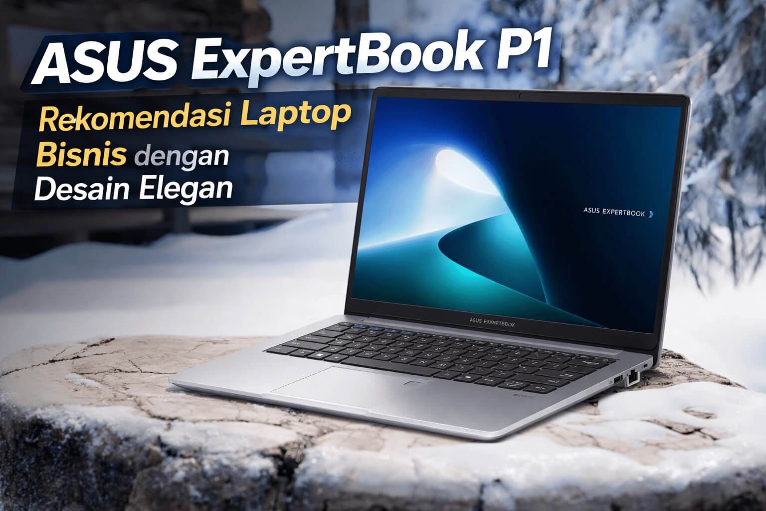ASUS ExpertBook P1, laptop bisnis dengan desain elegan dan standar ketahanan MIL-STD 810H.